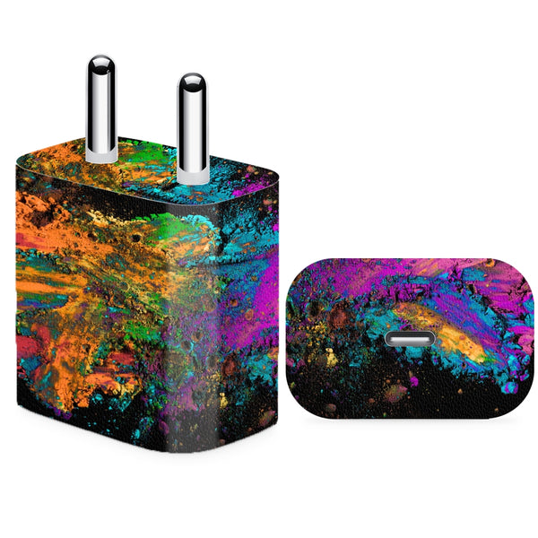 Charger Skin - Explosion Colored Powder Black Surface